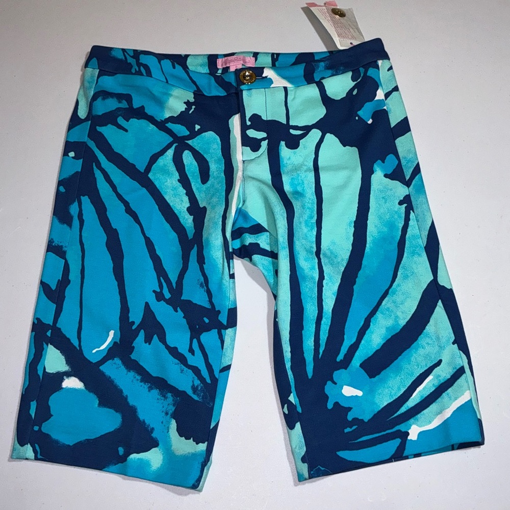 Lilly Pulitzer NWT 12"  McGill Shorts Sparkling Blue Get Inky Size 0 - Picture 6 of 15